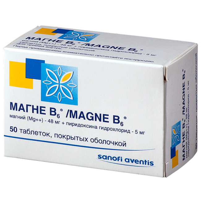 MAGNE B6 tabletkalari 5 mg N50