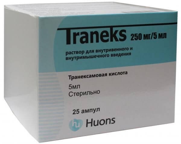 TRANEX in&#39;ektsiya uchun eritmasi 5ml 250mg/5ml N25