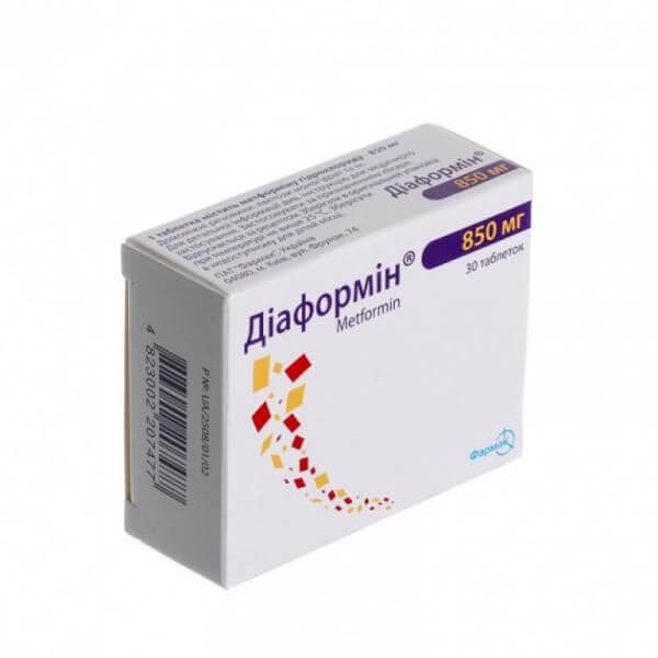 DIAFORMIN tabletkalari 850 mg N30