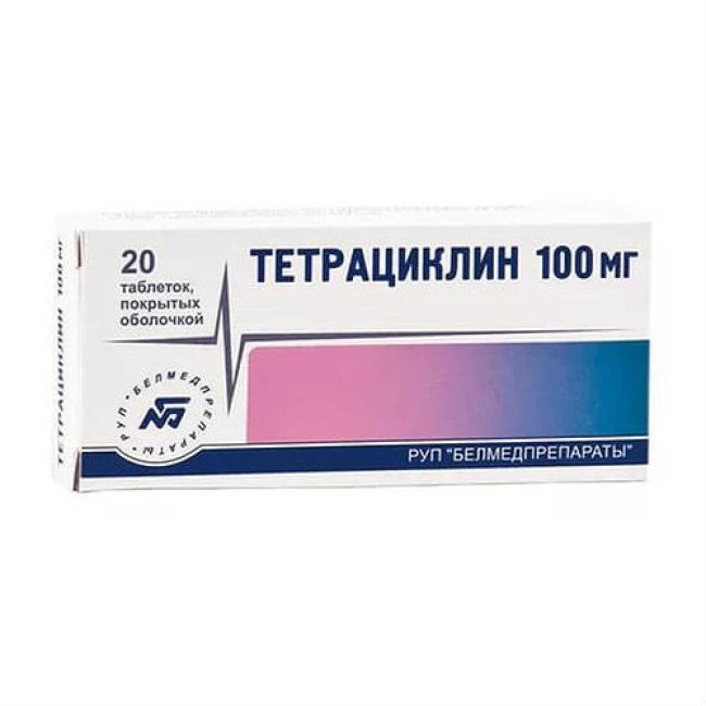 Tetratsiklin BELMED tabletkalari 100 mg N20