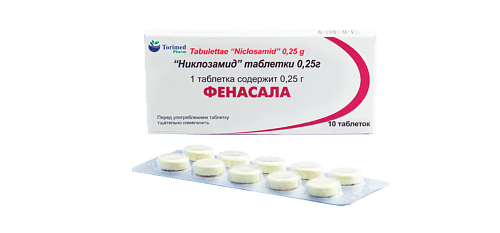 NIKLOSAMID tabletkalari 0,25 g N10