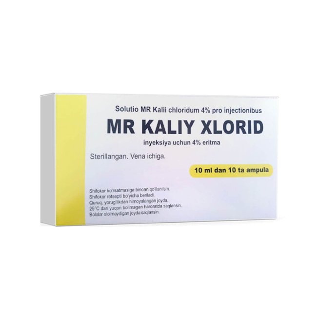 MR kaliy xlorid qarshi eritmasi 10ml 4% N30