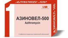 AZINOVEL 500 tabletka 500 mg N3 rasm