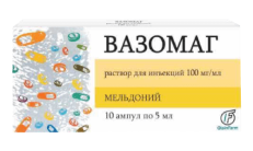 ВАЗОМАГ раствор для инъекций 5мл 100мг/мл N10 фото