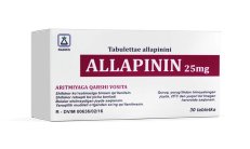 ALLAPININ tabletkalari 25 mg N10 rasm